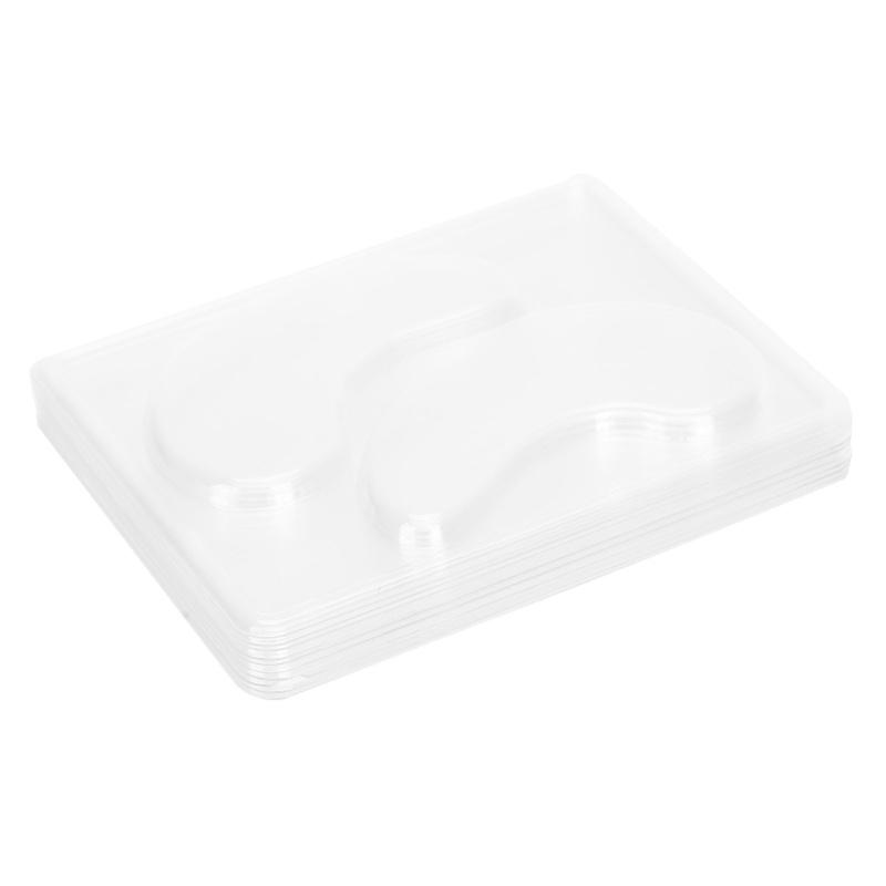 25pcs Transparent DIY Eye Mask Mold Portable Reusable Eye Mask Patch Tray Plate Set
