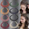 Women Simple Colorful Matte Toothed Hairbands Broken Hair Finishing Headband Outdoor Hair Hoop Headwear  Hair Accessories