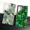 Summer Plants Green Leaf Shockproof Phone Case for Samsung Galaxy S26 Edge S25 Ultra S24 FE S23 Plus S21 Cover Anti Fall Fundas