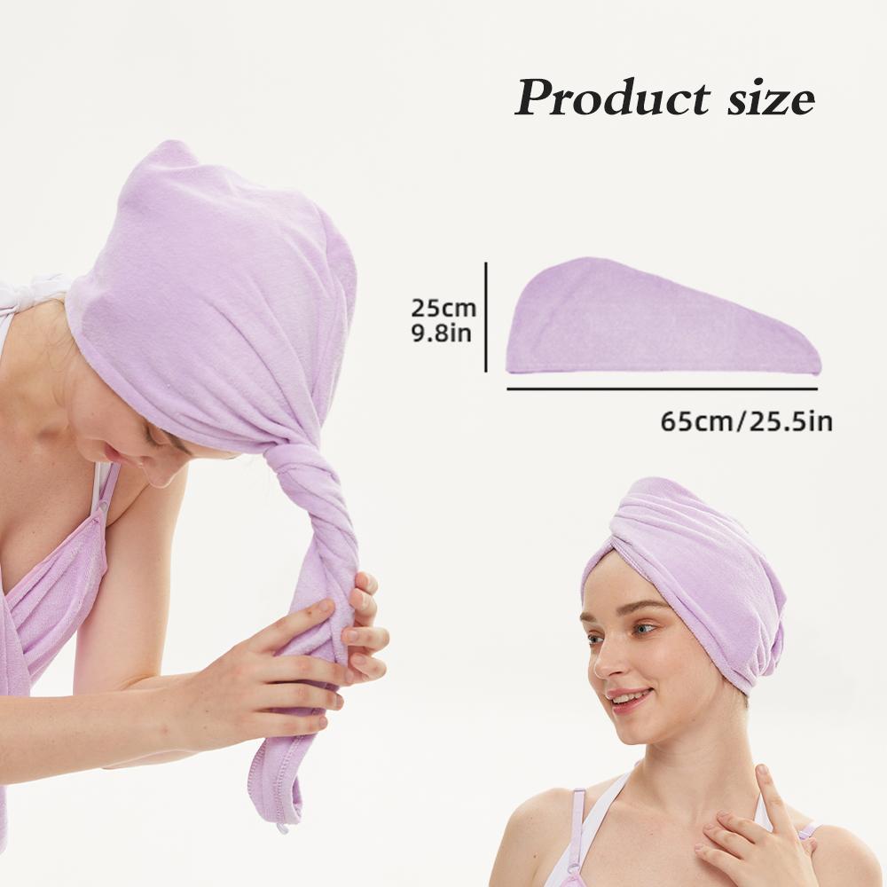 5 Pcs Thin Summer Dry Hair Caps - Soft Minimalist Solid Color Hair Wrap Towels & Caps Super Absorbent Personal Care