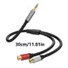 Portable 3.5mm Male To 2RCA Female Cable for Transmitting HiFi Stereo Sound To Amplifiers and TV HiFi Sound Quality