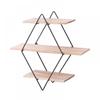 Display Metal Wood Storage Rack Wall Book Figurine Bonsai Holder Shelf Organizer