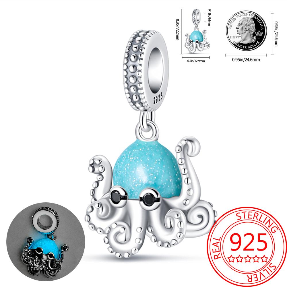 Noctilucent Copper Marine Organism Flowers Firefly Star Moon Build Pendant Bead Fit Bracelet Necklaces Party Gifts