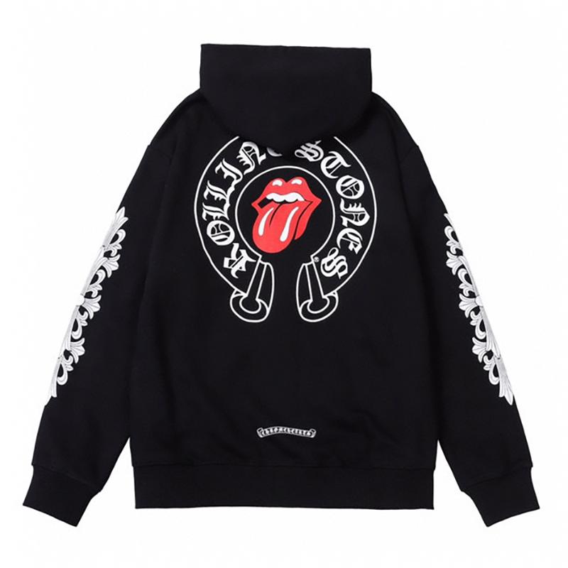 826 CHROME HEARTS 2025 Autumn and Winter New Plus Size Classic Style Logo Zipper Hooded Sweatshirt, Suitable for Couples To Wear