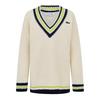 Womens/Ladies Striped V Neck Relaxed Fit Sweater Top