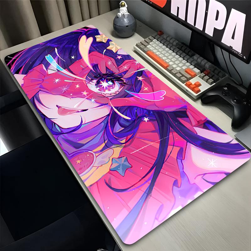 Colorful Anime Mouse Pad O-oshi no Ko E-sports Gamer Desk Mat kawaii carpet Laptop Game Accessories Large Mousepad For Best Gift