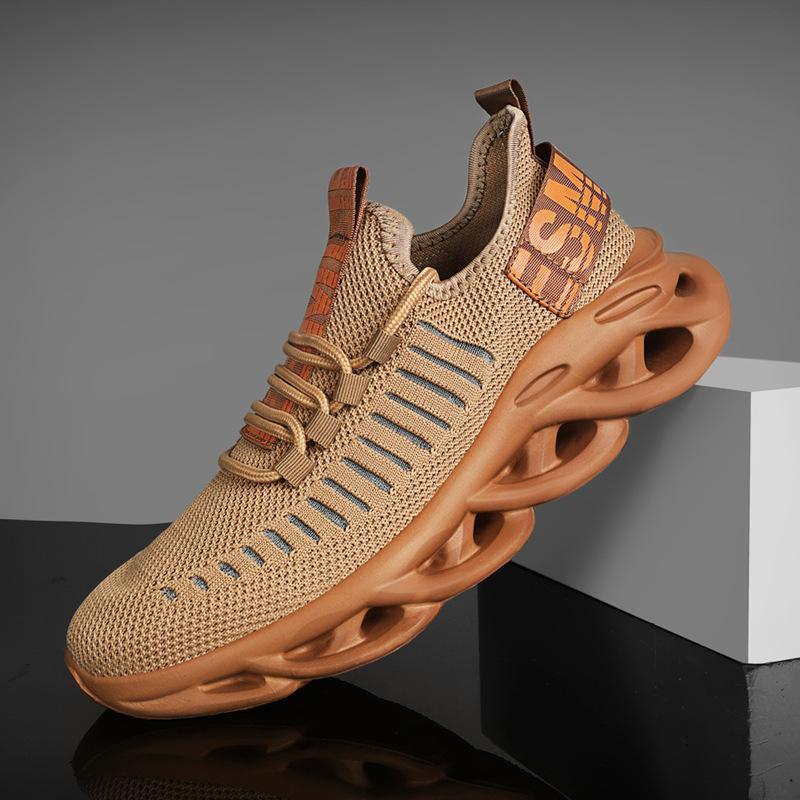 

Спортивная обувь Мужская дышащая плетеная мужская обувь из жареного теста с закрученными подошвами Полая толстая подошва Большие повседневные туфли 46 коричневый