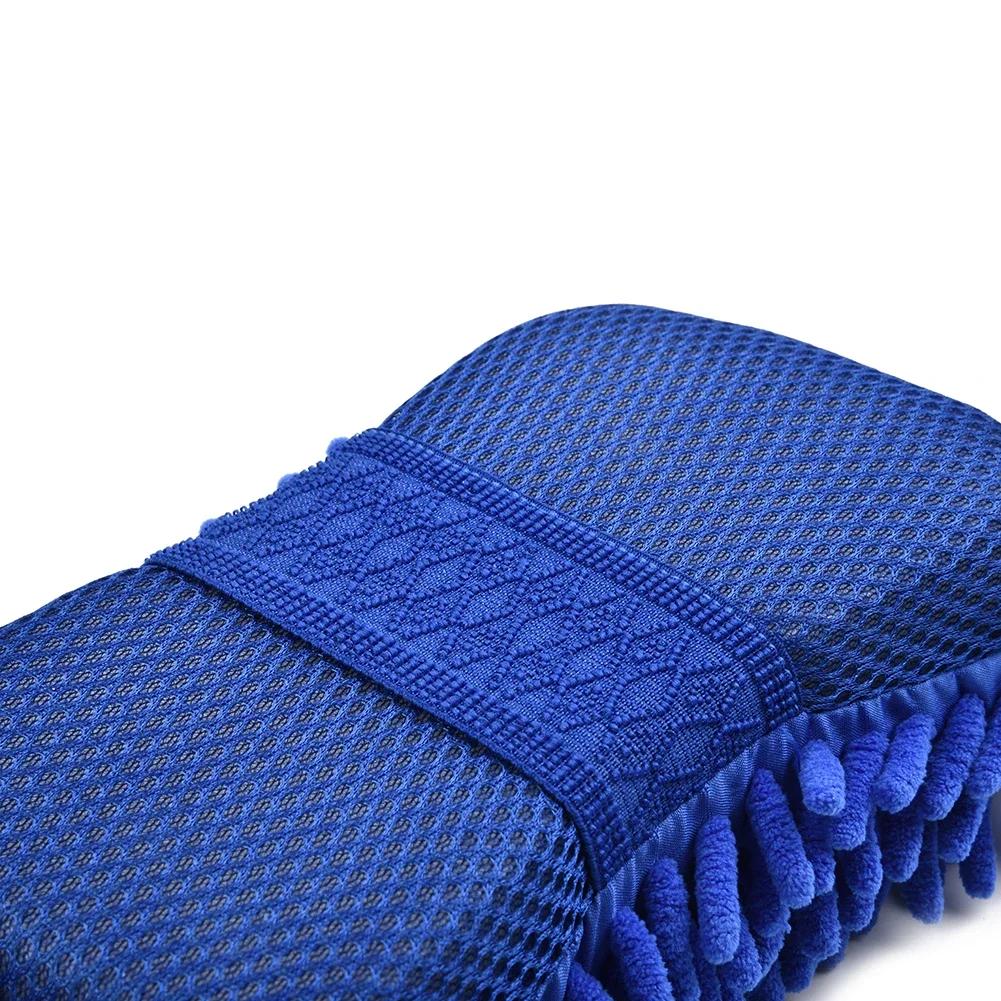 Car Washing Sponge Brush Soft Chenille Microfiber Washing Brush Car Body Cleaning Water Absorbtion Brushes Detailing Washer