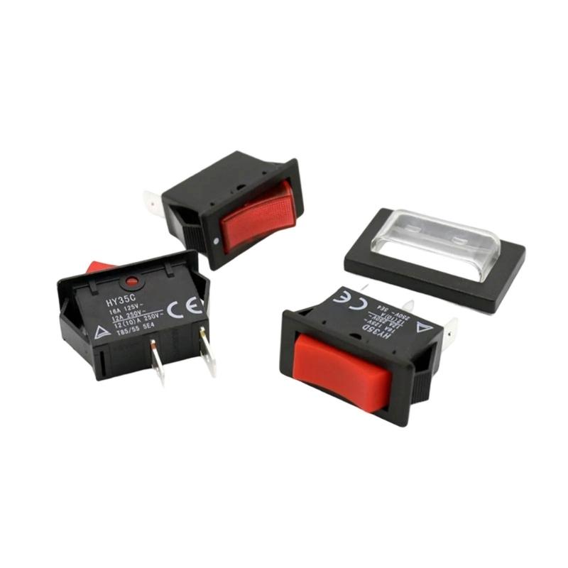 Sturdy HY35C Push Button Switches 2 Pins ON OFF 125V 16A or 250V 12A Portable Accessory for Home and Industrial Use