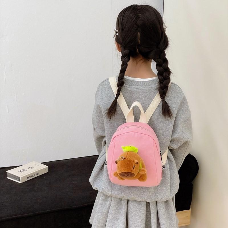 Capybara Adorable Spacious Backpack Large Capacity Toddler Outdoor Bag Boy Girls