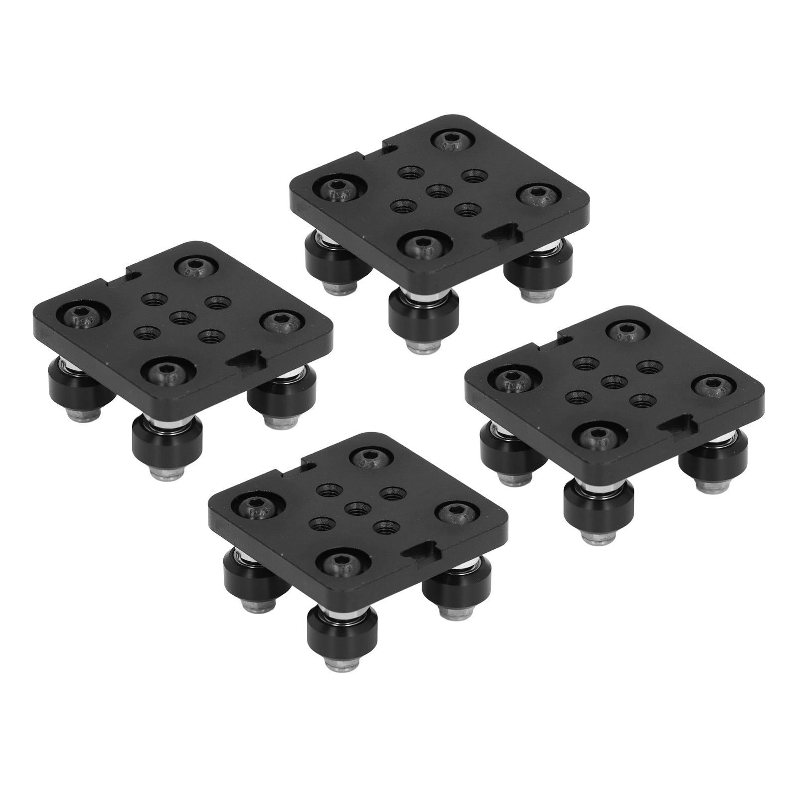 

4Pcs V Wheel Plate Small Groove Slot Gantry Rod Aluminum Alloy CNC 3D Printer Parts Black