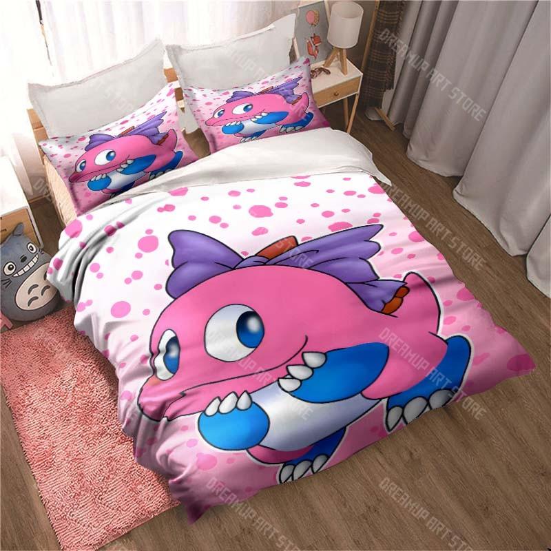 Cartoon Bubble Bobble Bedding Pillowcase Quilt Cover Bedroom Home Comfort Printing Large Bed Bedroom Decoration Children's Gift