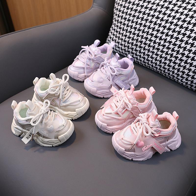 Spring Autumn Kids Mesh Sports Shoes Non Slip Soft Sole Boys Girls Running Sneakers Toddler Casual Footwear