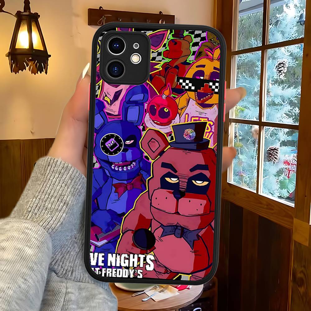 Game F-Five N-Nights At F-FreddyS For IPhone 15 16 Pro Max 11 12 13 14 XS XR X Plus 16E Matte Translucent Phone Cover