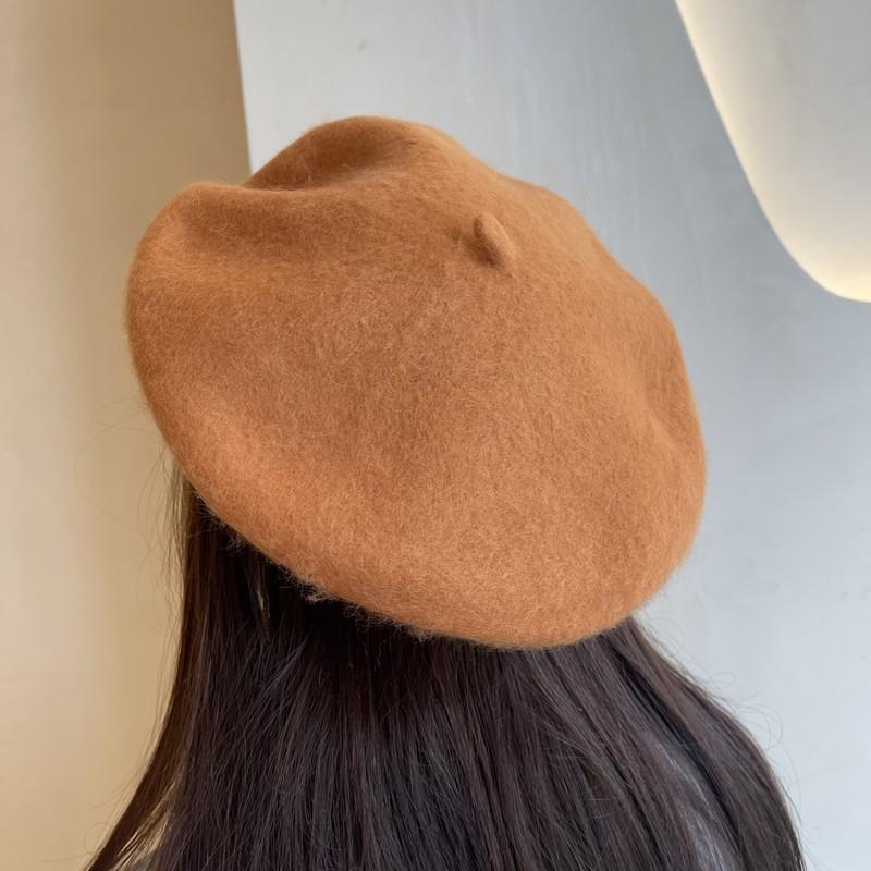 Berretto basco in lana alla moda coreana Beilei: Cappello da pittore versatile Autunno/Inverno