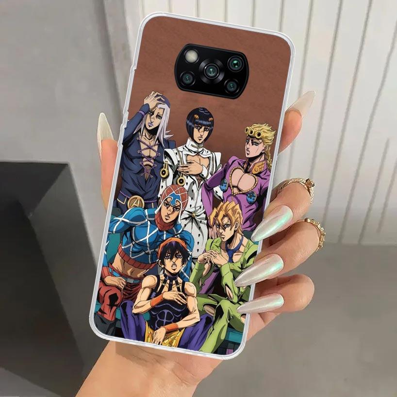 JoJo Bizarre Adventure Golden Wind Phone Case for Xiaomi Poco X5 X6 X7 Pro F7 Ultra M7 Redmi 15 15C 13 13C 12 12C 10 10A 10C 9 9