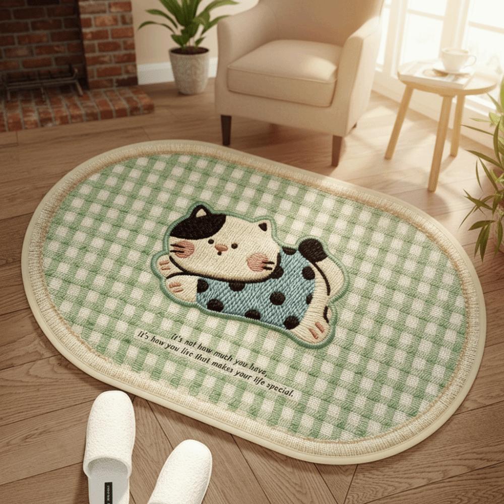Quick Dry Bathroom Mat Weaving Texture Floor Mat Creative Absorbent Mat  Laundry Room