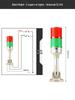 24V LED Multi-layer Three-color Signal Tower Light with Sound Alarm