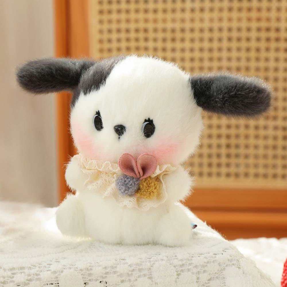 Funny Plush Dog Pendant Ornament Cartoon Animal Keychain Cute Bear Doll Key Ring Friends