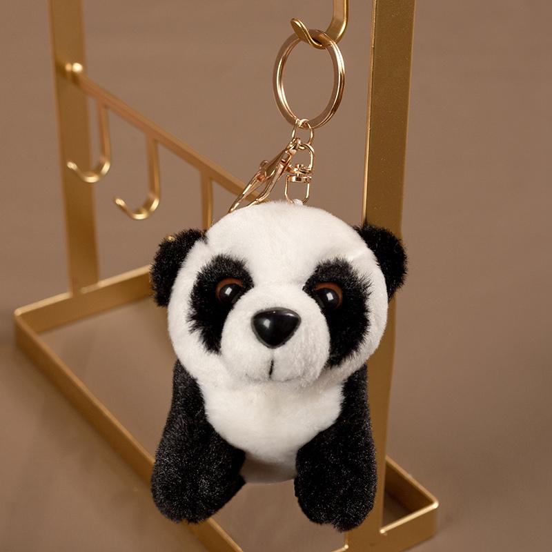10cm Mini Waldtiere Stofftier Plüsch Anhänger Spielzeug Löwe Tiger Hase Reh Panda Puppe Schlüsselanhänger Für Kinder Geburtstagsgeschenke 10cm