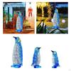 Acrylic Light Up Penguin LED Novelty Statue for Patio Outdoor Decor