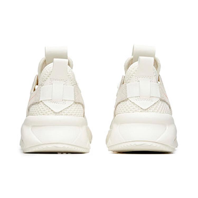ANTA Chunky Sneakers Women's Low top Ivory White/Light Brown 922018803-6