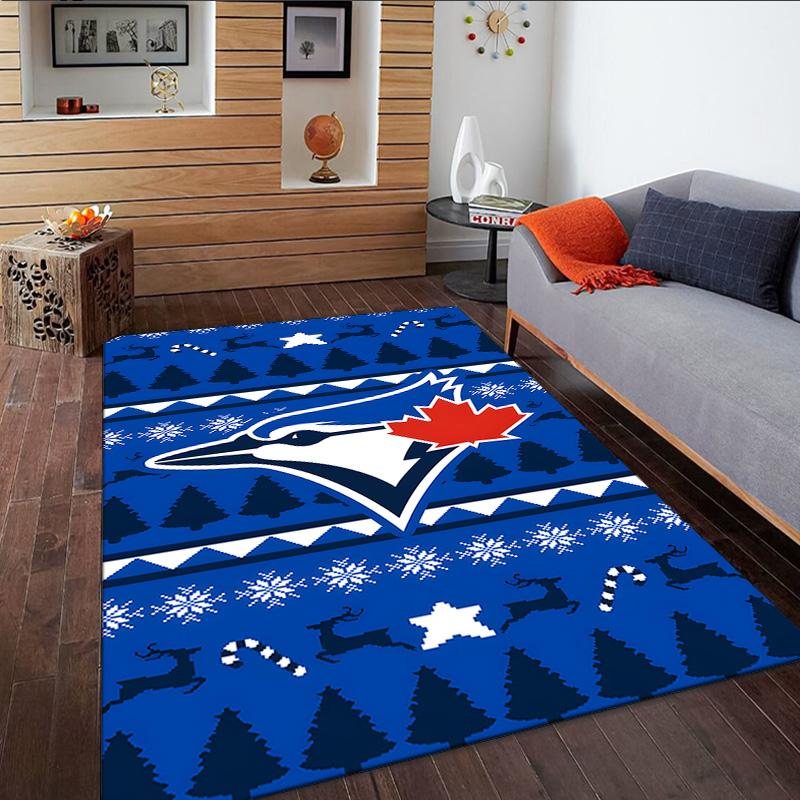 Blue Jays Logo Carpet, Kitchen Rugs, Yoga Mat, Non-Slip Mats, Rug for Bathroom, Living Room bedroom, Camping Rugs Christmas Gift