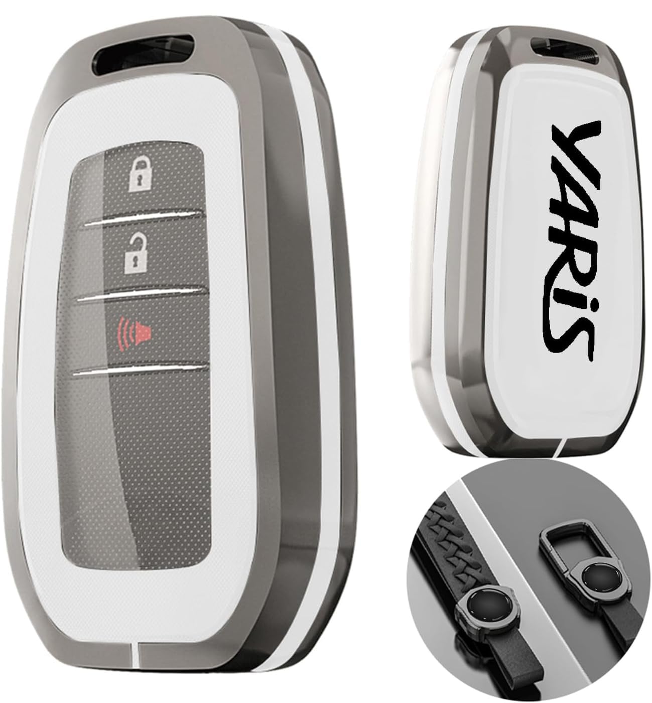 Yaris car key case/card key cover | Compatible with key One Size белый