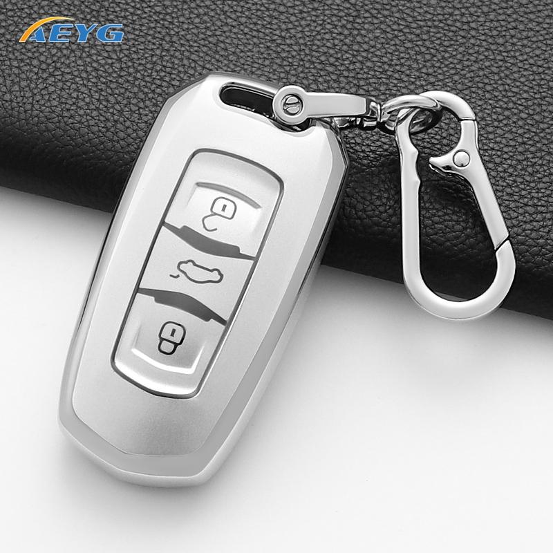 Car Smart Key Cover Case Shell Fob For Geely Atlas Boyue Nl3 Ex7 Suv Gt Gc9 Emgrand X7 Borui Auto Holder Accessories