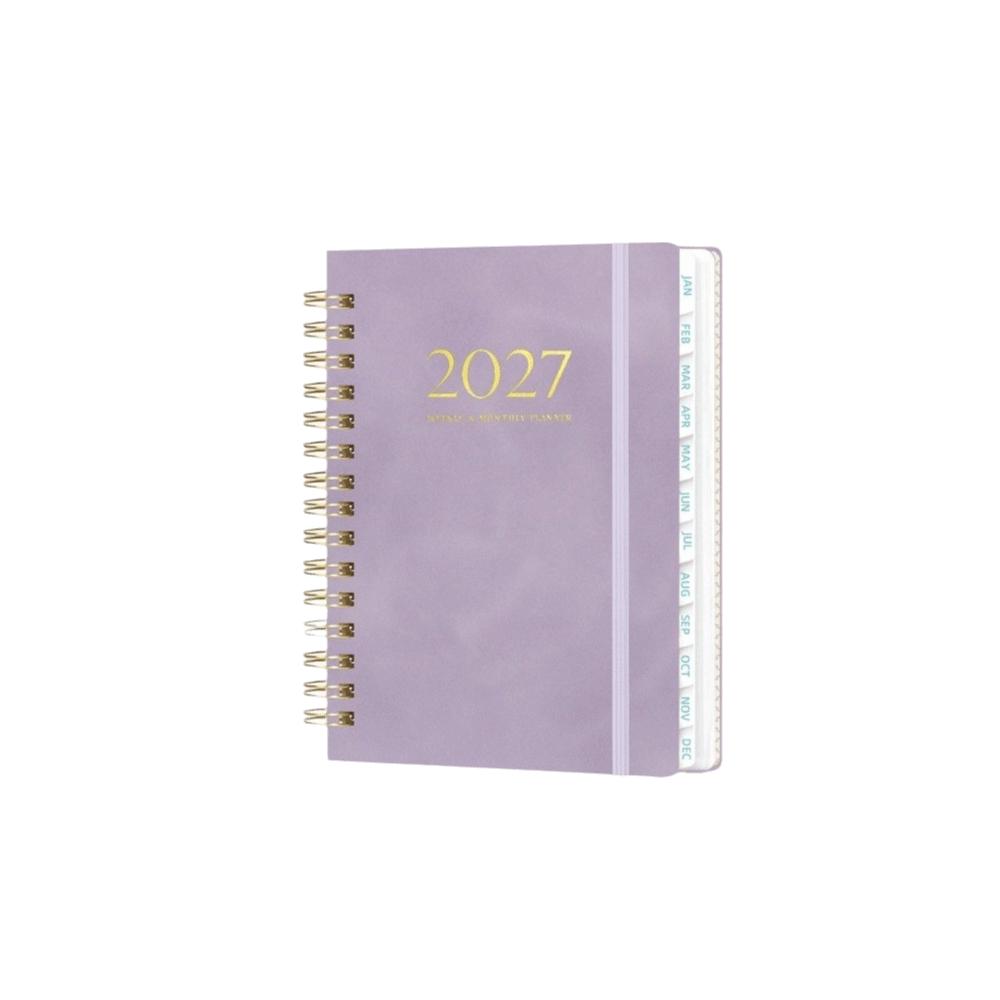 Strap Closure Annual Planner Book Spiral Binding Schedule Notebook Journaling