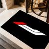 Bold White Logo Design Floor Mat Perfect for Foyer Living Rooms Outdoor Bedrooms Antislip Carpet Office Home Decor Spiritual Gift