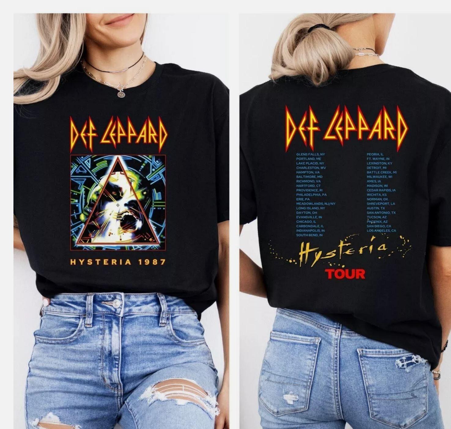 26 Def-Leppard And Journey Summer Stadium Tour 2024 Shirt Rock Music Shirt Unisex T-Shirt XXL
