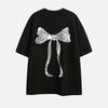 Bow Chic Back Print T Shirt Retro Classic Style Trendy S 5Xl