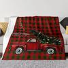 Merry ChristmasFlannel Fleece Blanket, Cozy Microfiber Plush Throw Blankets for Bed Sofa Couch Travel Camping-300gms
