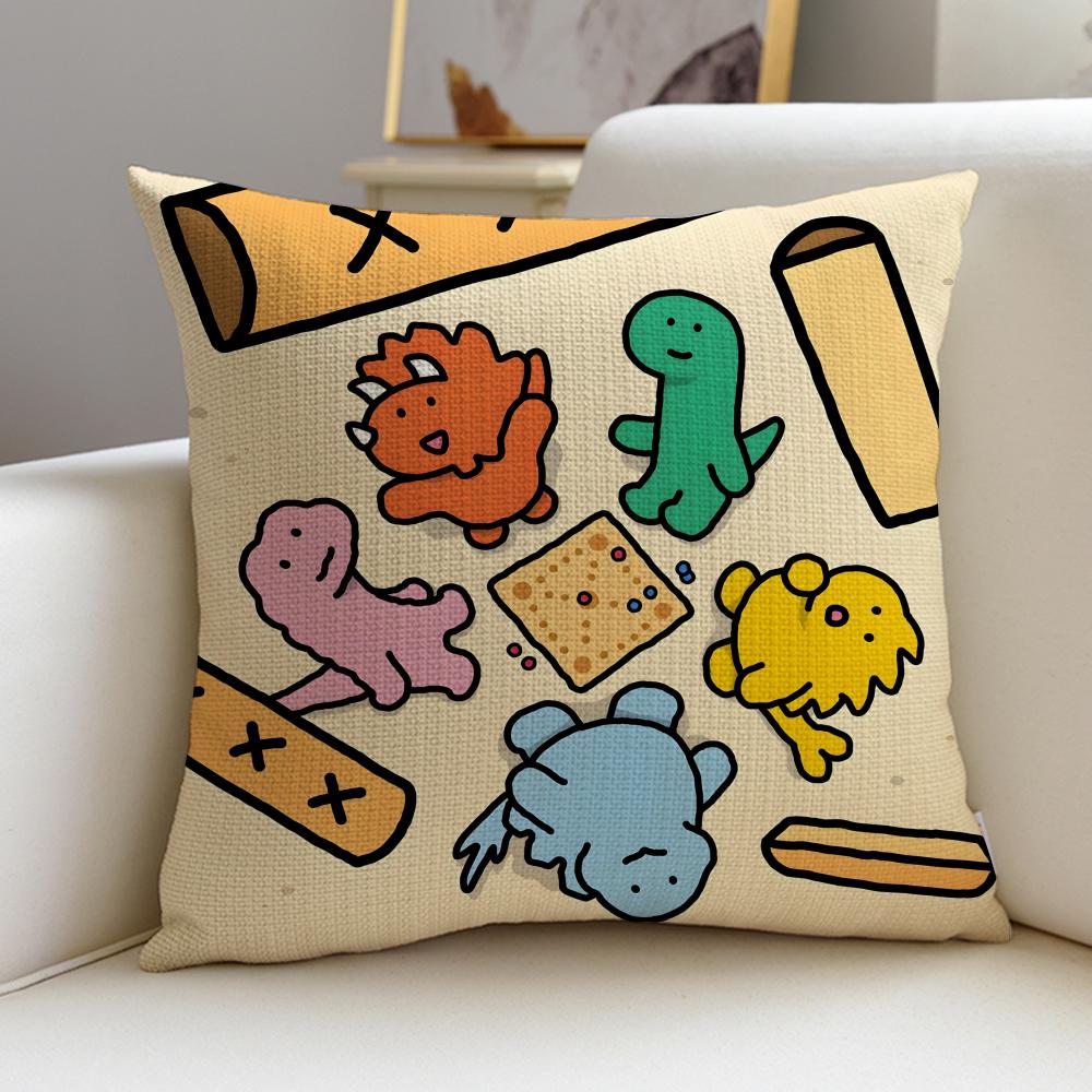 Quirky JJogumanS Cushion Cover Breathable and skinfriendly linen pillowcase square removable and washable cushion