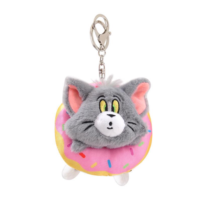Tom & Jerry Plush Toys: Cat Pendant & Mouse Keychain Charms for Kids