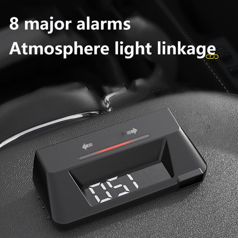 Dual Screen Car Speedometer Digital Hud Odb Driving Speedometer Windshield Projector Voltage Head Up Display For Truck Vehicles