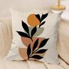 Rustic Geometric Floral Cushion Cover Soft Plush Fabric DoubleSided Printed Sofa Cushion Cover for All Seasons Home Decor Gift