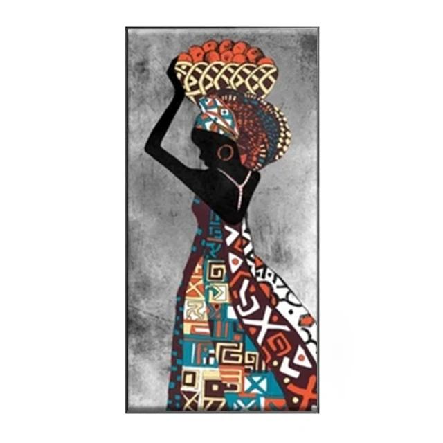 African Black Woman Canvas Painting Ethnic Art Poster for Living Room Decoration Home Wall Decor Decorative Paintings Picture