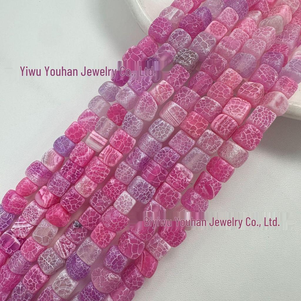 Square Weathered Sugar Cube Stone Beads - DIY Bracelet & Jewelry Accessories