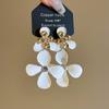 Fresh Summer Silver Needle with Diamonds, Oil Dripping Flower Stud Earrings, Sweet Holiday Style Earrings, New Earrings