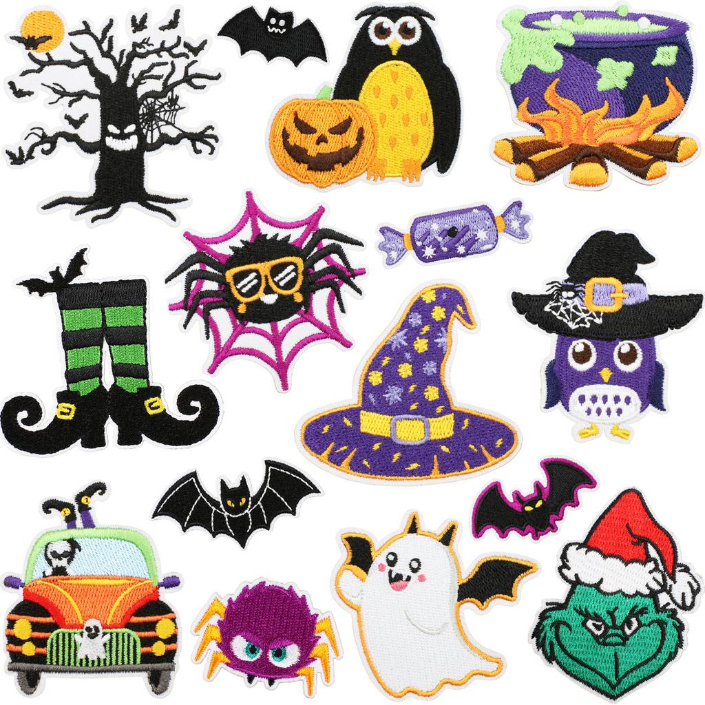 Horror Tree Demon Embroidery Cloth Sticker Mummy Patch Sticker Computer Embroidery Chapter Ghost Embroidery Sticker Cartoon Haunted House Patch