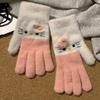 Kitty Cat Winter Plush Gloves