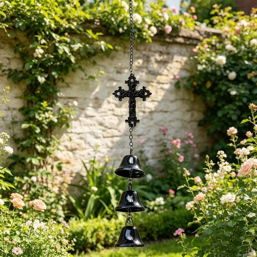 Spooky Spider Web Wind Chime Retro Spider Web Hanging Ornament Creative Cross Pendant Outdoor