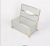 Glass Tissue Box Jewelry Boxes Napkin Flip Storage Paper Towel Holder Organizer Holders