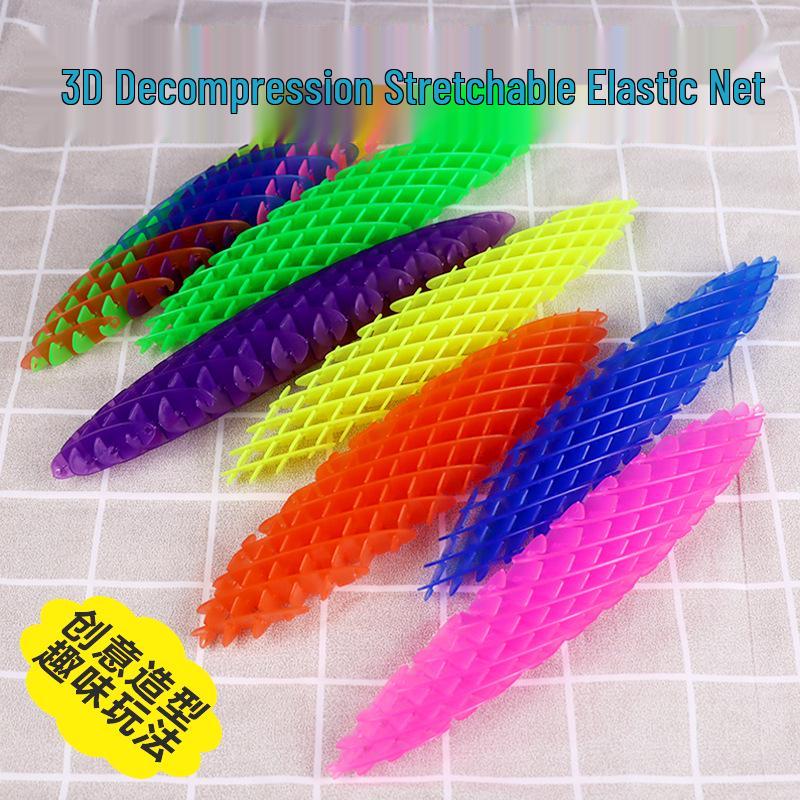 Elastic Telescopic Decompression Wiggle Worm Toy