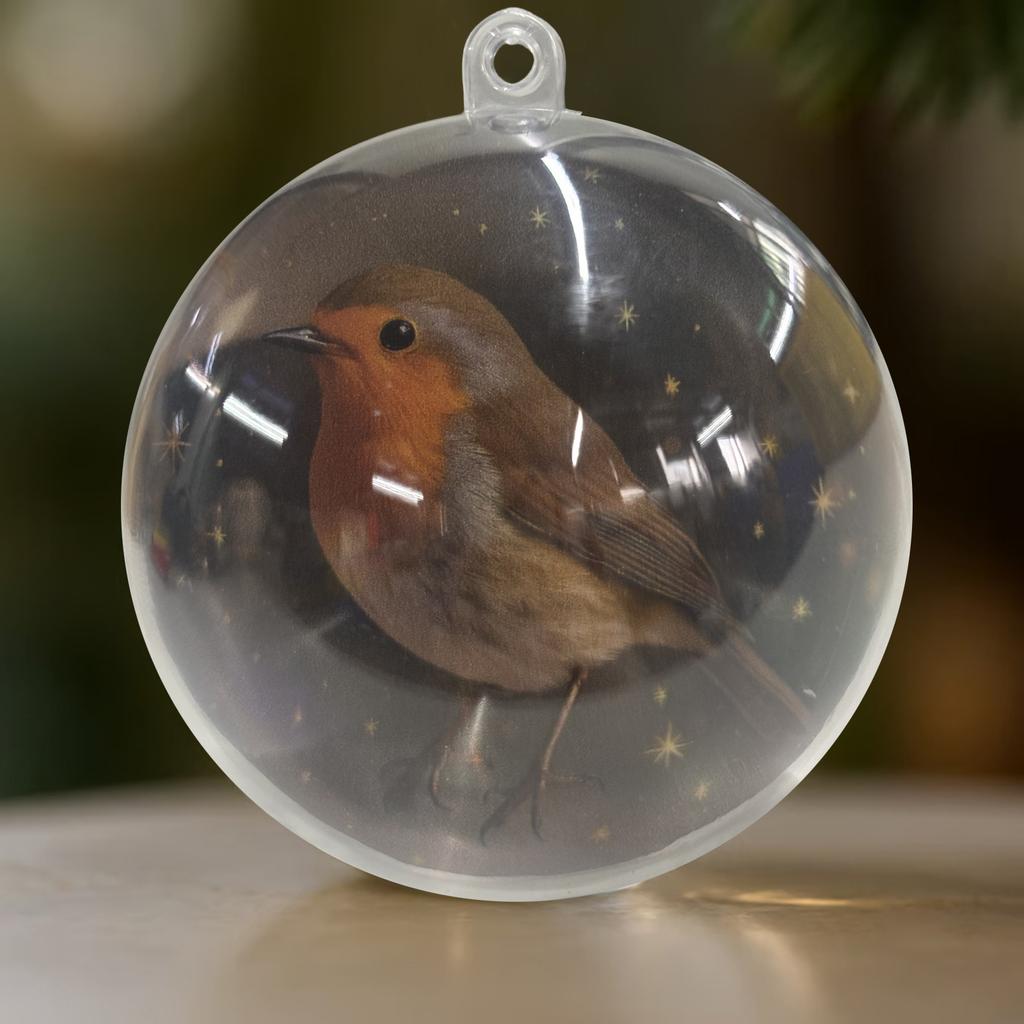 PVC Birds Crystal Glass Ball Christmas Tree Ornaments Bird Christmas Ball Xmas Holiday Home Decor New Year Christmas Decorations