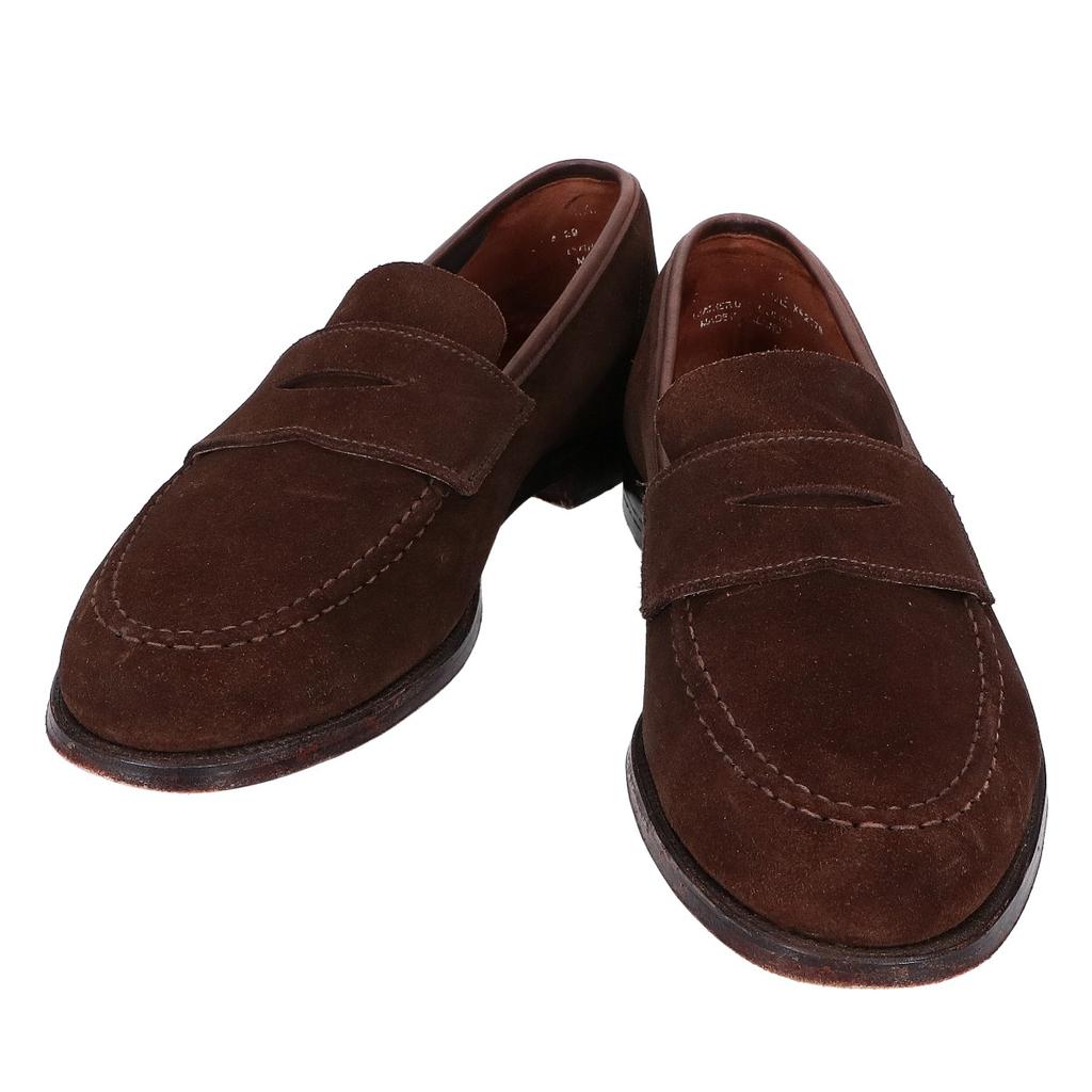 Crockett&Jones BOSTON2 Suede Coin Loafers/ Shoes 7.5 BrownUsed