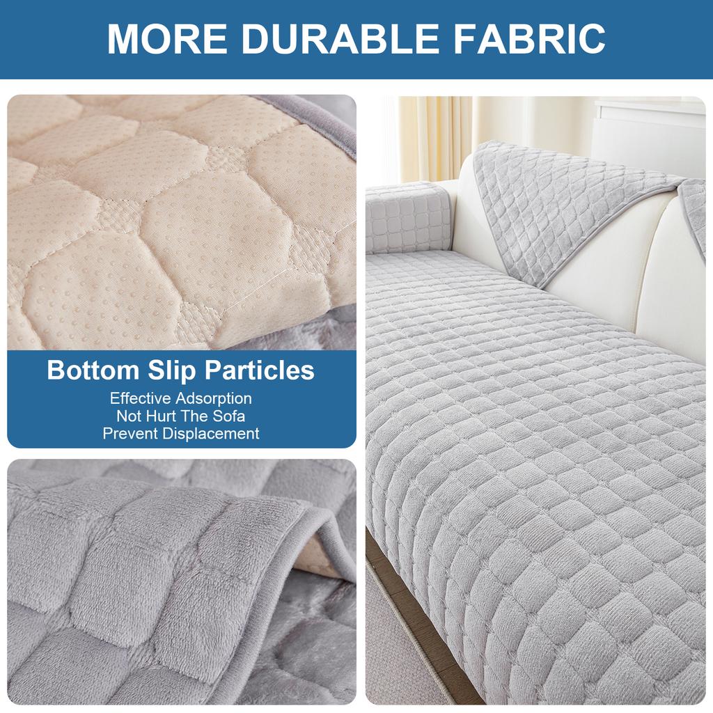 Husă de canapea din catifea Îngroșați Husă de canapea din flanel antiderapant Plaid de pluș pentru sufragerie Husă de protecție caldă și rezistentă la apă pentru mobilier