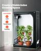 VEVOR Indoor Grow Tent, 120 x 60 x 180 cm, 600D High Reflective Mylar, Indoor Plant Tent with Observation Window, Floor Tray & Zipper